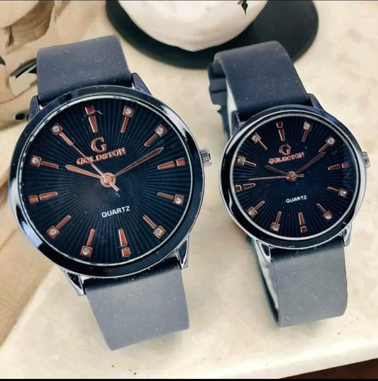GOLDESTON COUPLE WATCH SET GREY COLOUR